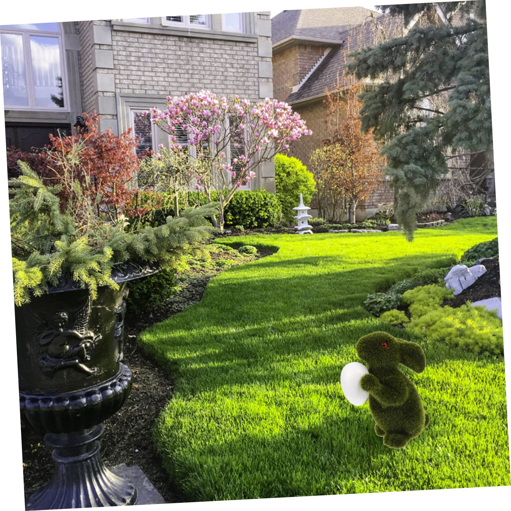 Alipis 5 Pz Coniglietto Di Pasqua Affollamento Figurine Di Coniglio Decorazioni Esterne Arredamento Da Giardino In Miniatura Affollamento Coniglietto Da Tavolo Ornamento Muschio Di
