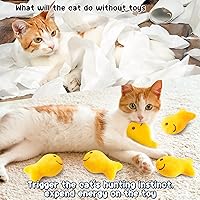 Vista 4 de L1rabe Goldfish Cracker - Juguetes de peluche de hierba gatera – Día de agradecimiento del gato negro de verano 5P Goldfish Juguetes divertidos