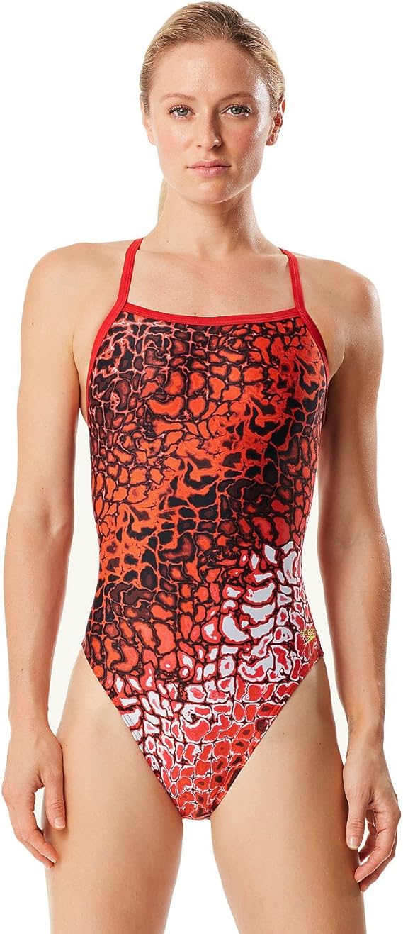 red speedo swimwear