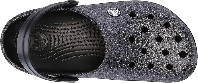 black sparkly crocs