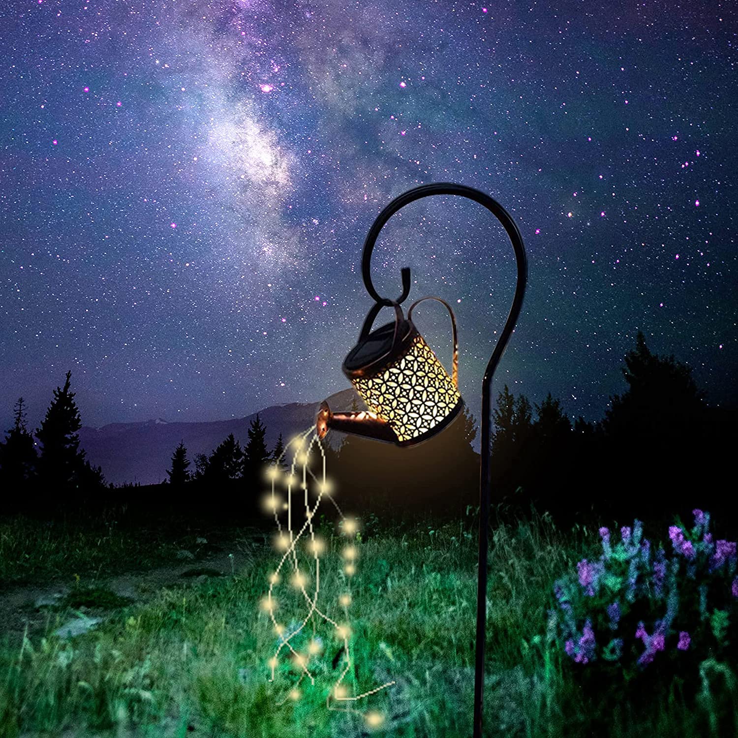 DeepDream Solar Gießkanne Lichterkette Aussen, LED Außen