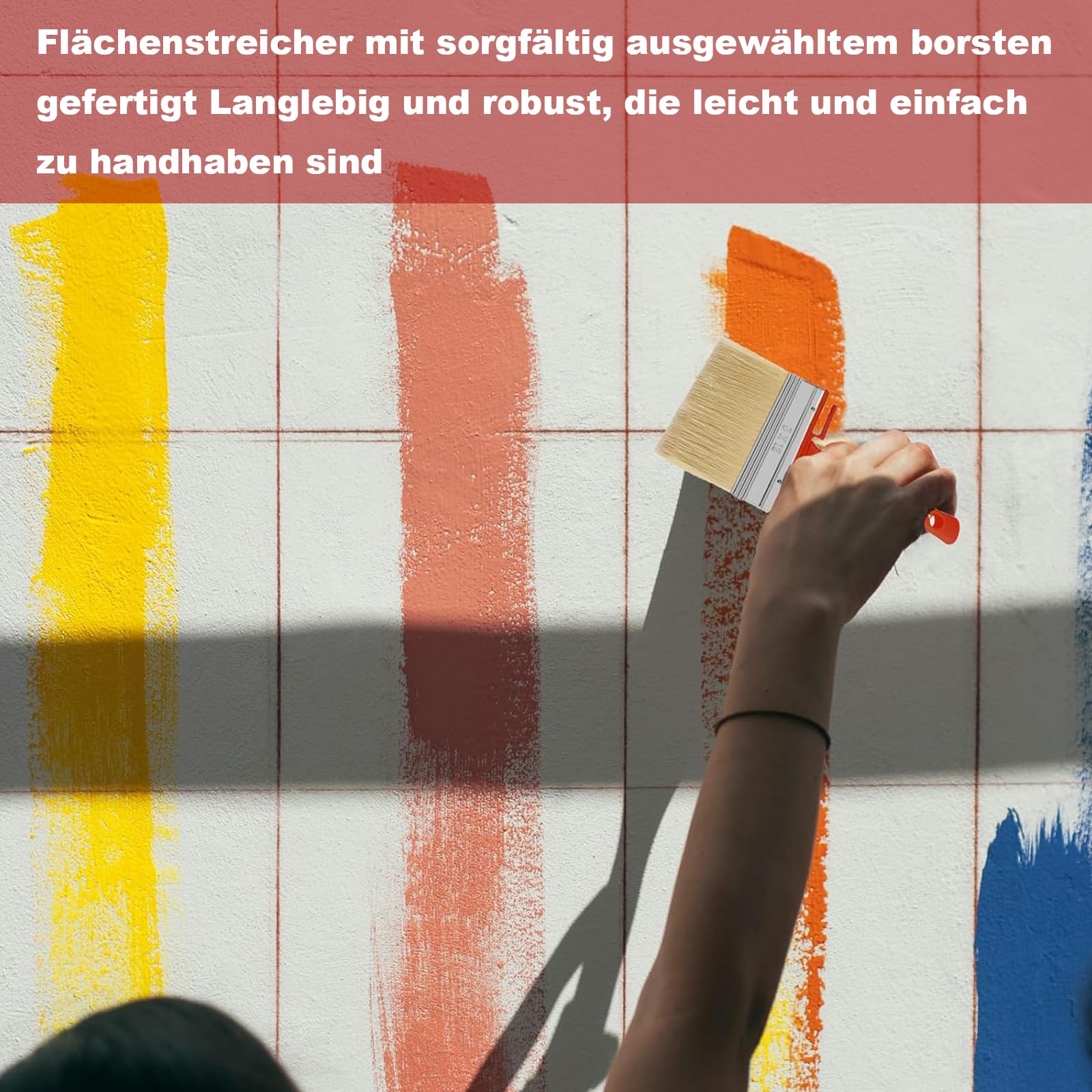 Pack Of 4 Wall Brushes, 120 Mm X 30 Mm Surface Brush