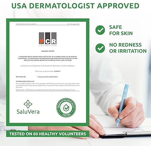 Miniatura 4 de SaluVera Parches de yeso herbales de calentamiento  Parches de rodilla  Parches de calor para mujeres y hombres (24)