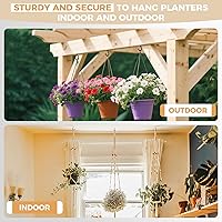 Vista 3 de RELBRO Screw Hooks, 1-1/4 Inch Metal Screw in Cup Hooks, Black, 50 Pcs