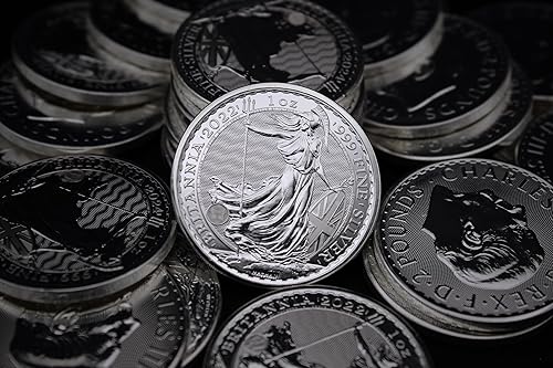 Miniatura 2 de 2022-1 oz Silver Britannia Coin Brilliant Uncirculated (BU) with a Certificate of Authenticity £2 Seller BU