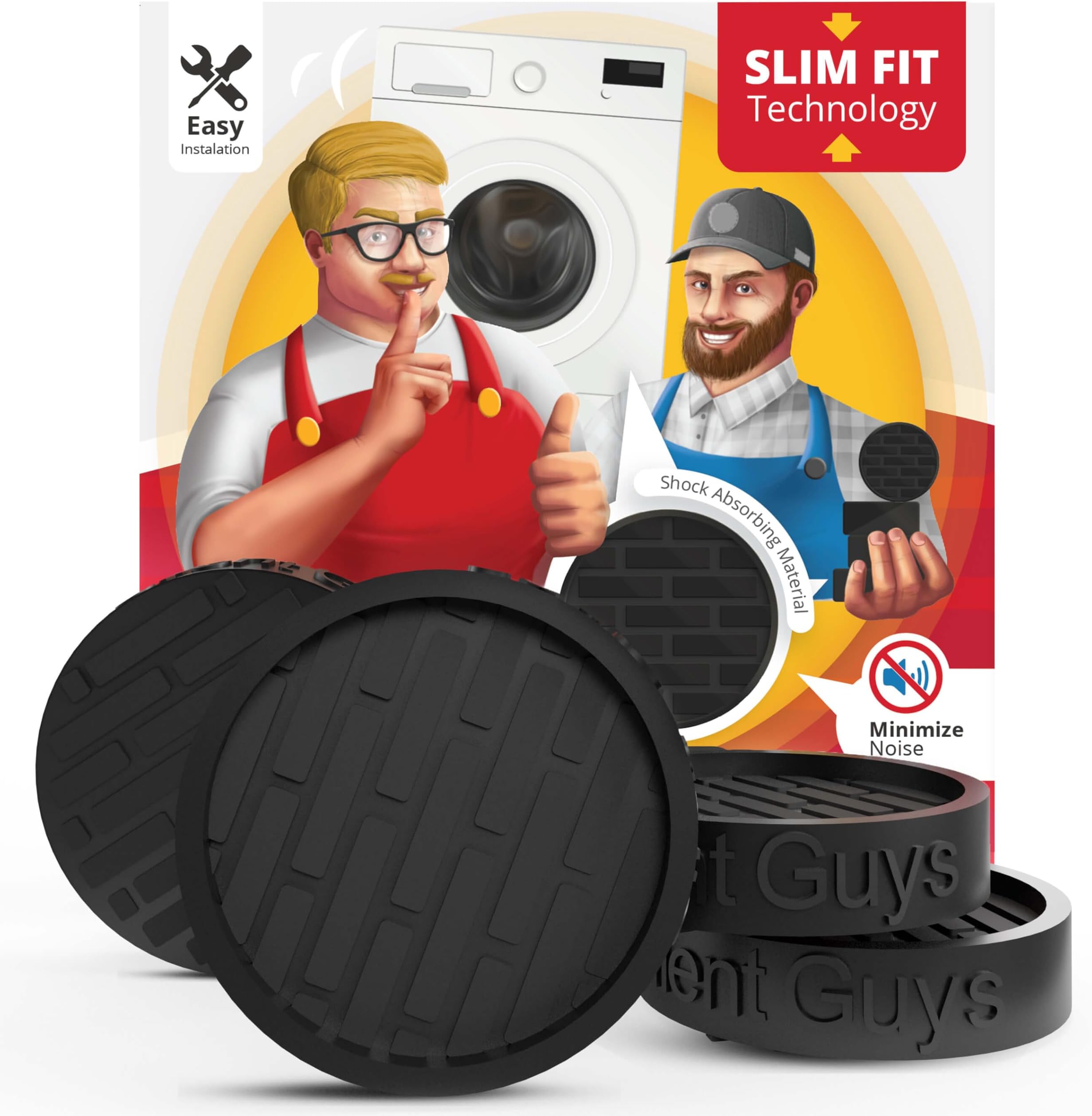 MagiLint Silent Guys Antivibration Pads for Washing Machine