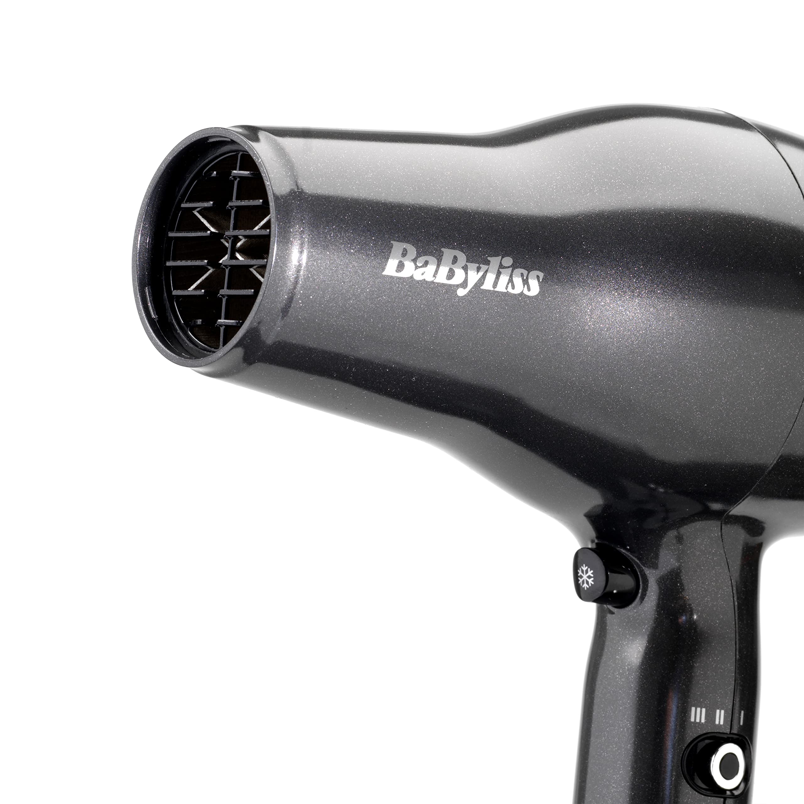 BaByliss D6490DE Asciugacapelli Platinum Diamond 2300W Motore AC Professionale, Funzione Ionica Anti-Crespo, Griglia in Diamond Ceramic