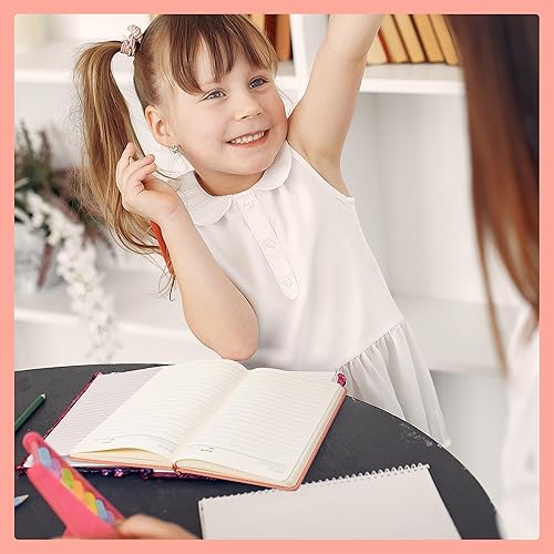 Miniatura 7 de CAGIE Diario de escritura creativa de dibujos animados A5 para niños, cuaderno de cuero de cubierta suave con 224 páginas, diario forrado grueso de