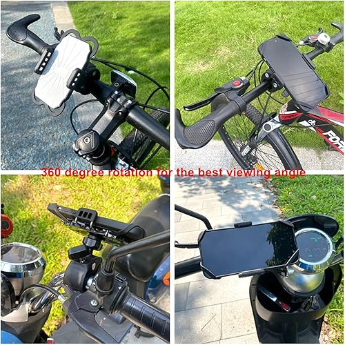 Miniatura 8 de Soporte para teléfono celular para carrito de golf, carrito de bolsa de empuje, cochecito, timón de barco, micrófono/soporte de batería, bicicleta,