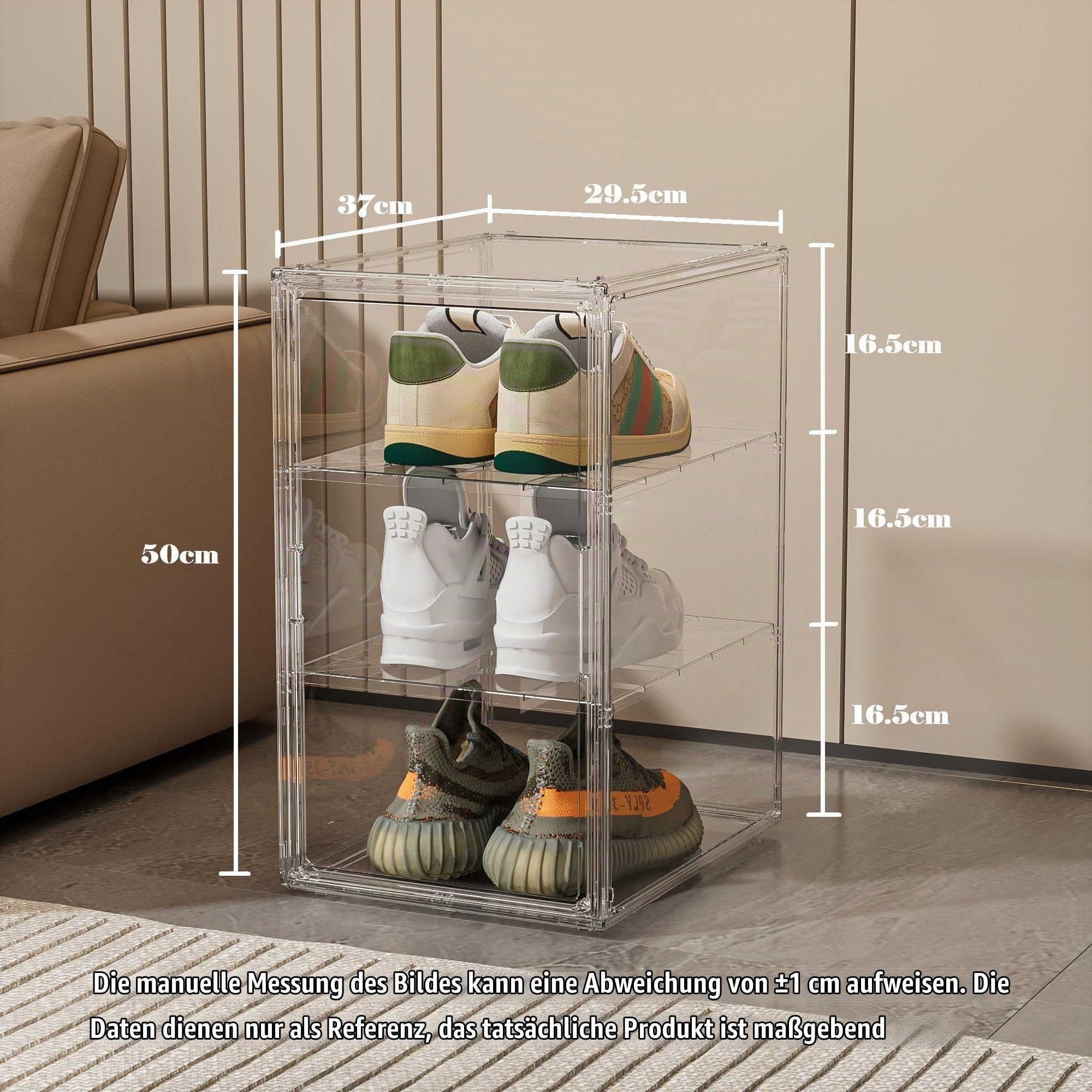 Vitrine Schaukasten Box Acryl Vitrine, Sammlervitrine mit Tür, Für Minifiguren, Figuren Vitrine Kleine, Action Figuren Spielzeug, Modellautos, Sammelfiguren (50*29.5*37)