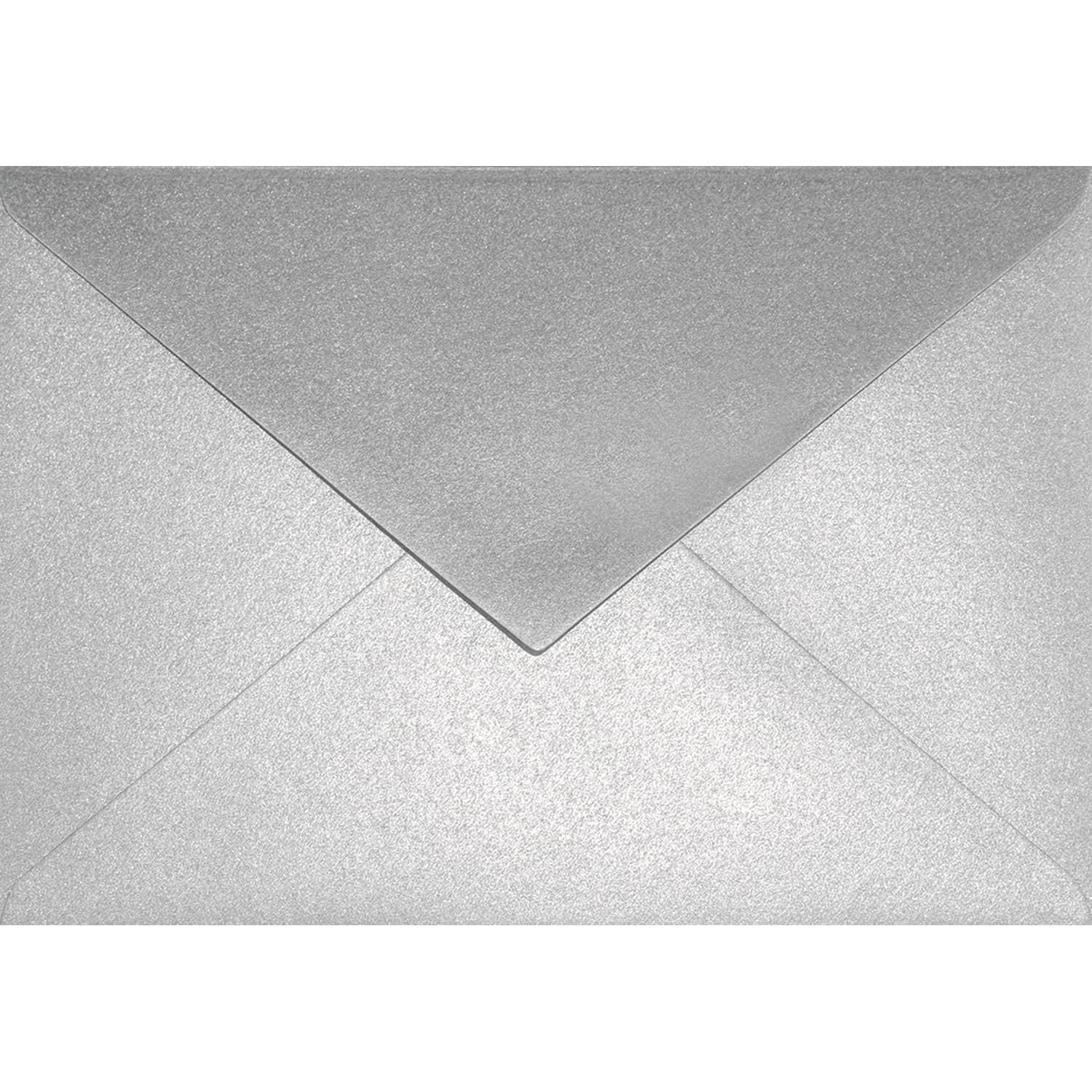 Aster Metallic Silver Netuno 100 buste lettere argento perlato formato C6 114x162 mm 120g