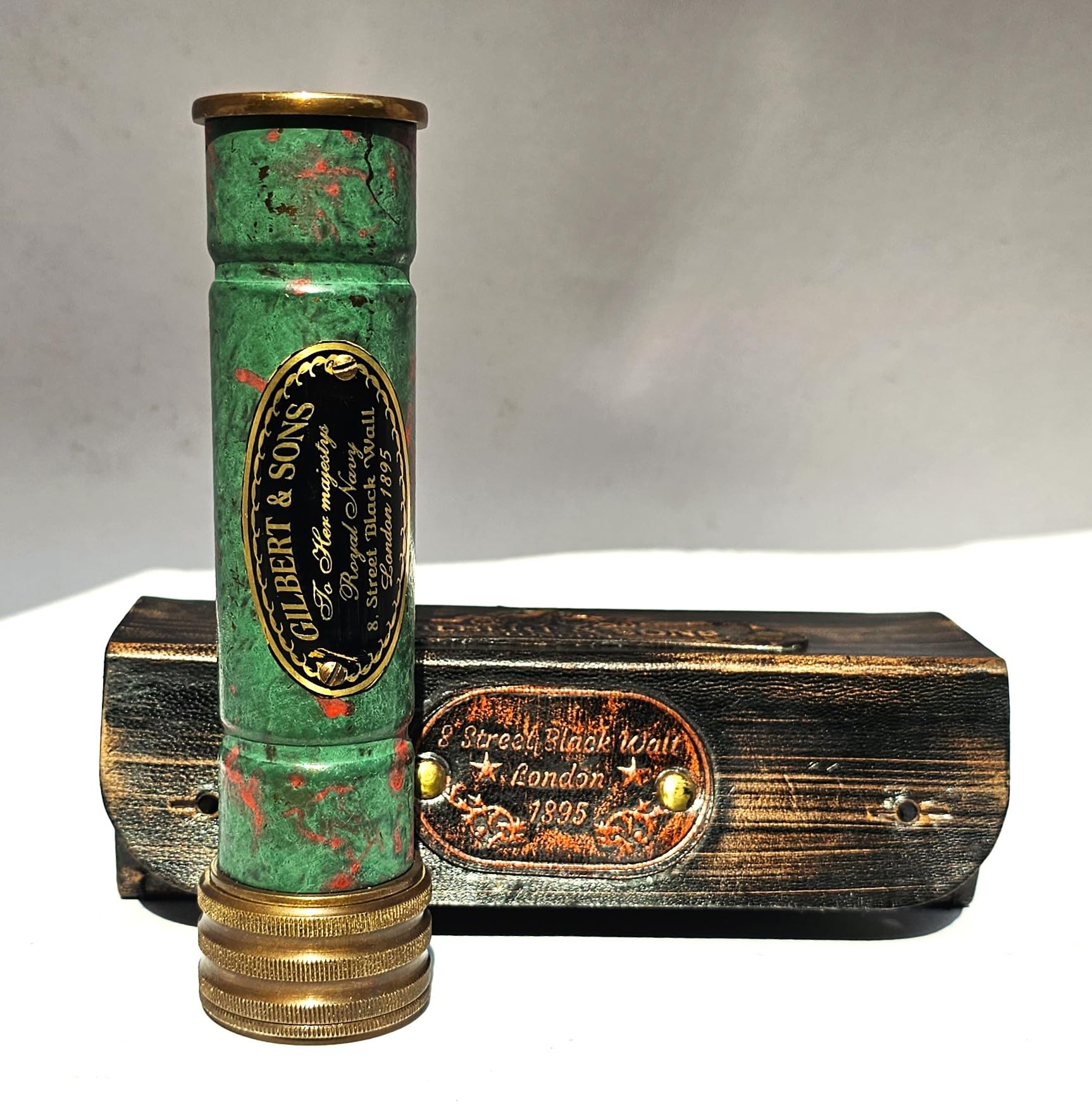 Karv Instruments Handmade Heavy Brass 6 Inches Kaleidoscope with Beautiful Patina Work, Best Birthday Gift for Children