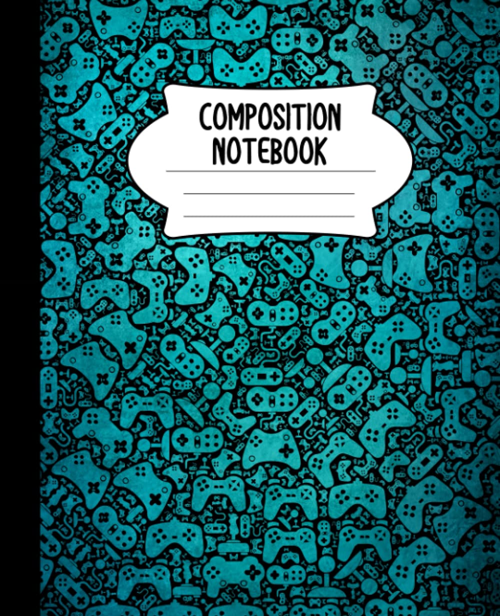 Composition Notebook: Video Game Controller Notebook | Blue, Wide-Ruled ...