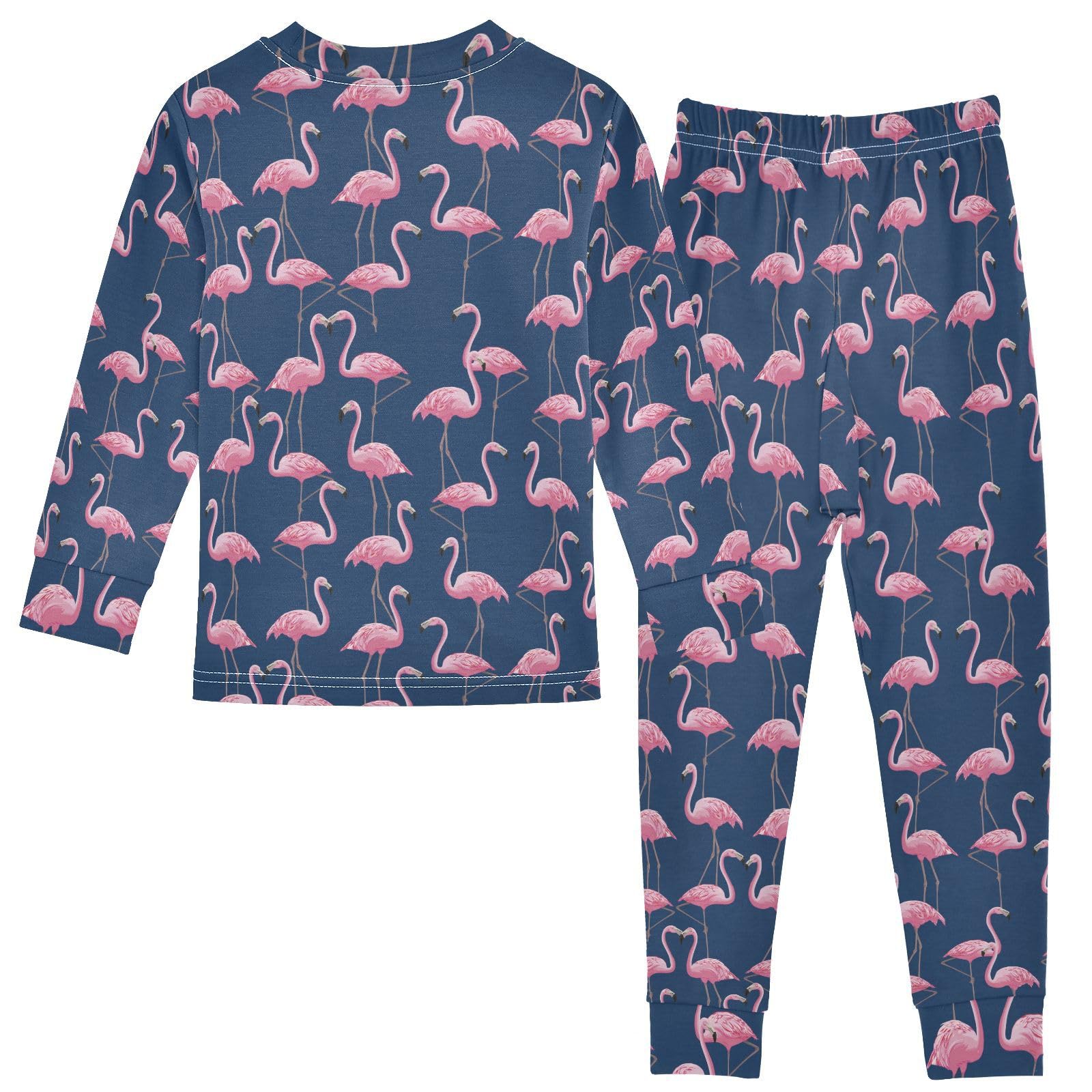 JHKKU Flamingos Pajamas Set Cotton 2 Piece Soft Comfy Pjs Long Sleeve Lounge Sleepwear 3T