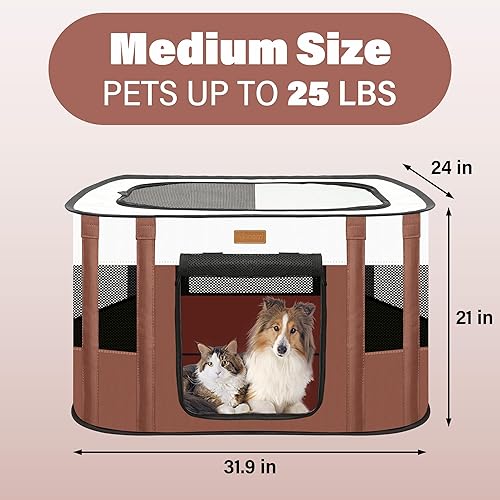 Miniatura 2 de Corralito para perros  Bolígrafos plegables de juego para gatos, para gatitos, conejos, tienda de campaña portátil para mascotas con bolsa de