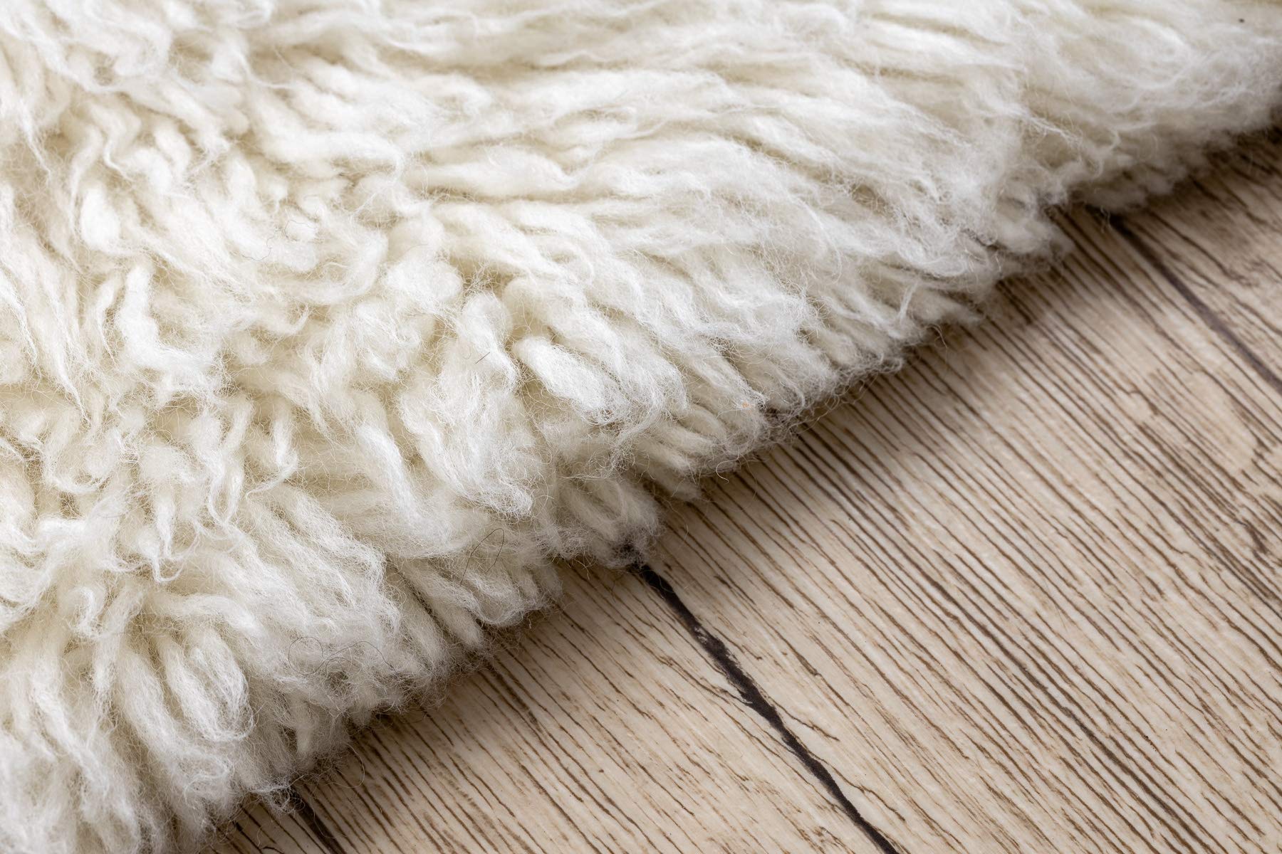 rugsx Tapis Flokati en Laine de Grèce - Tapis Doux à Poils Longs pour Salon, Chambre et Enfant, Aussi comme Plaid ou Couvre-lit, Blanc 240x340 cm