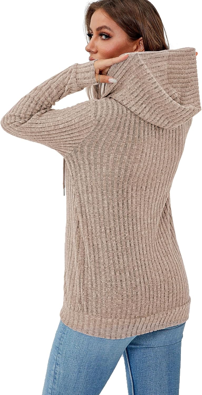 Women's Long Sleeve Fleece Zip-Up Hooded Jacket for 2025 Autumn/Winter Fashion Lightweight Sportswear - Image 4