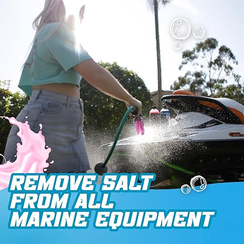 Miniatura 8 de Salty Captain Salt Wash Detergent - Elimina la sal, evita la corrosión y protege tu barco, PWC, remolque y más de la sal  Fórmula ecológica,