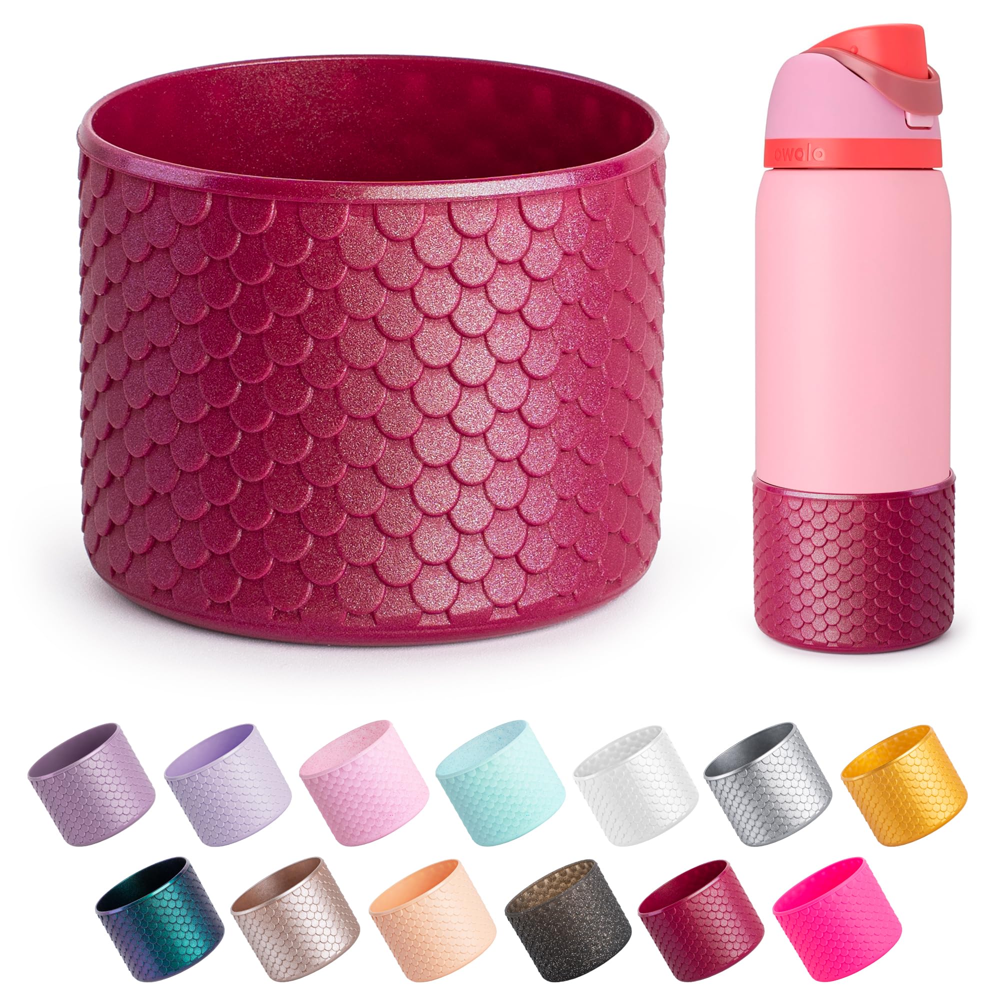 Diumepo Silicone Water Bottle Boot for Owala 32 oz, Anti-Slip Protective Sleeve Bottom Bumper Protector for Owala FreeSip/Twist/Flip 32 oz Water