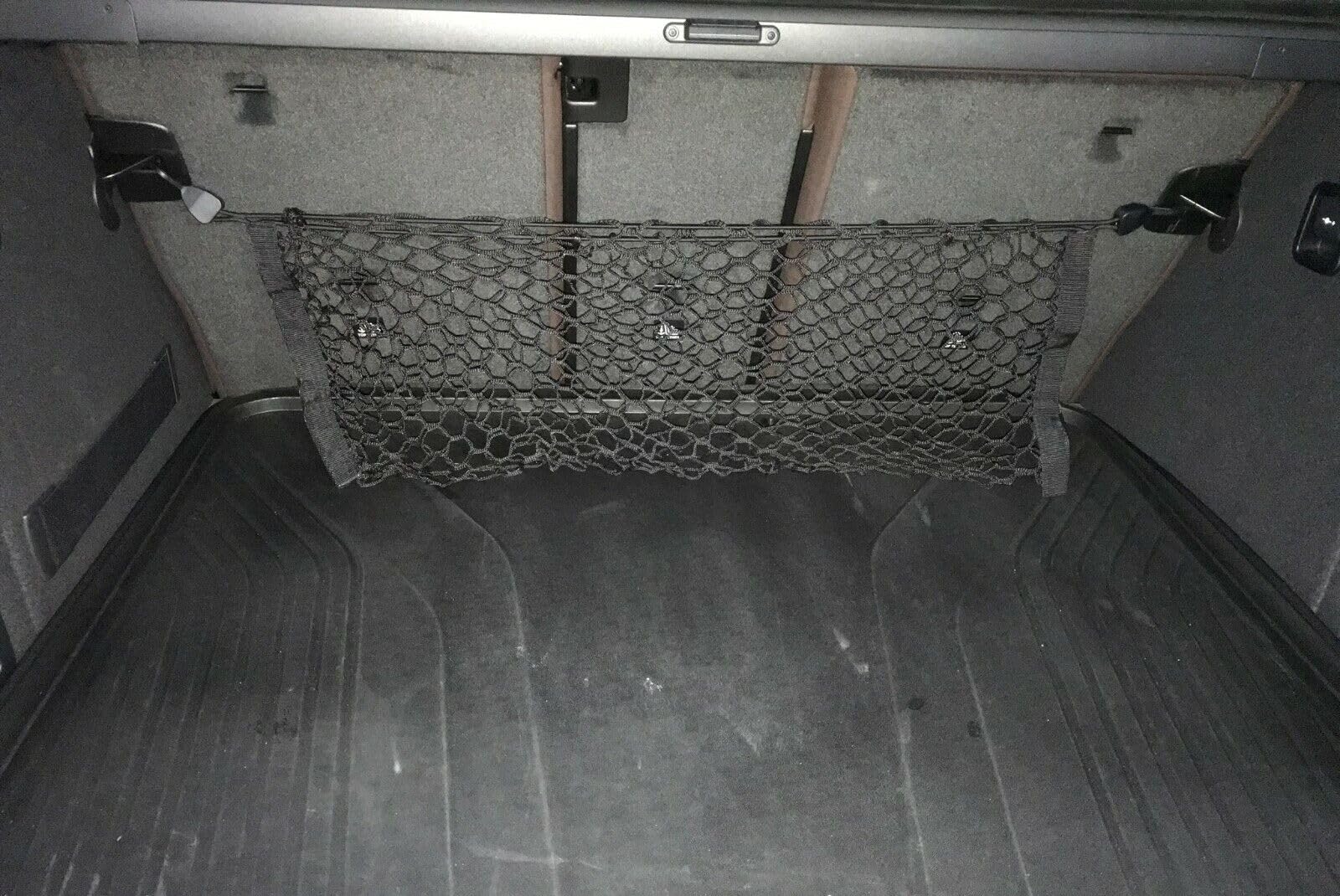 EACCESSORIES EA Rear Seats Organizer Cargo Net for BMW iX 2022-2026 – Envelope Style Cargo Net for SUV – Premium Mesh Elastic Car Trunk Organizer