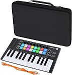 co2CREA Hard Travel Case Replacement for Novation Launchkey Mini MK3 / FLkey Mini 25-Key MIDI Keyboard Controller