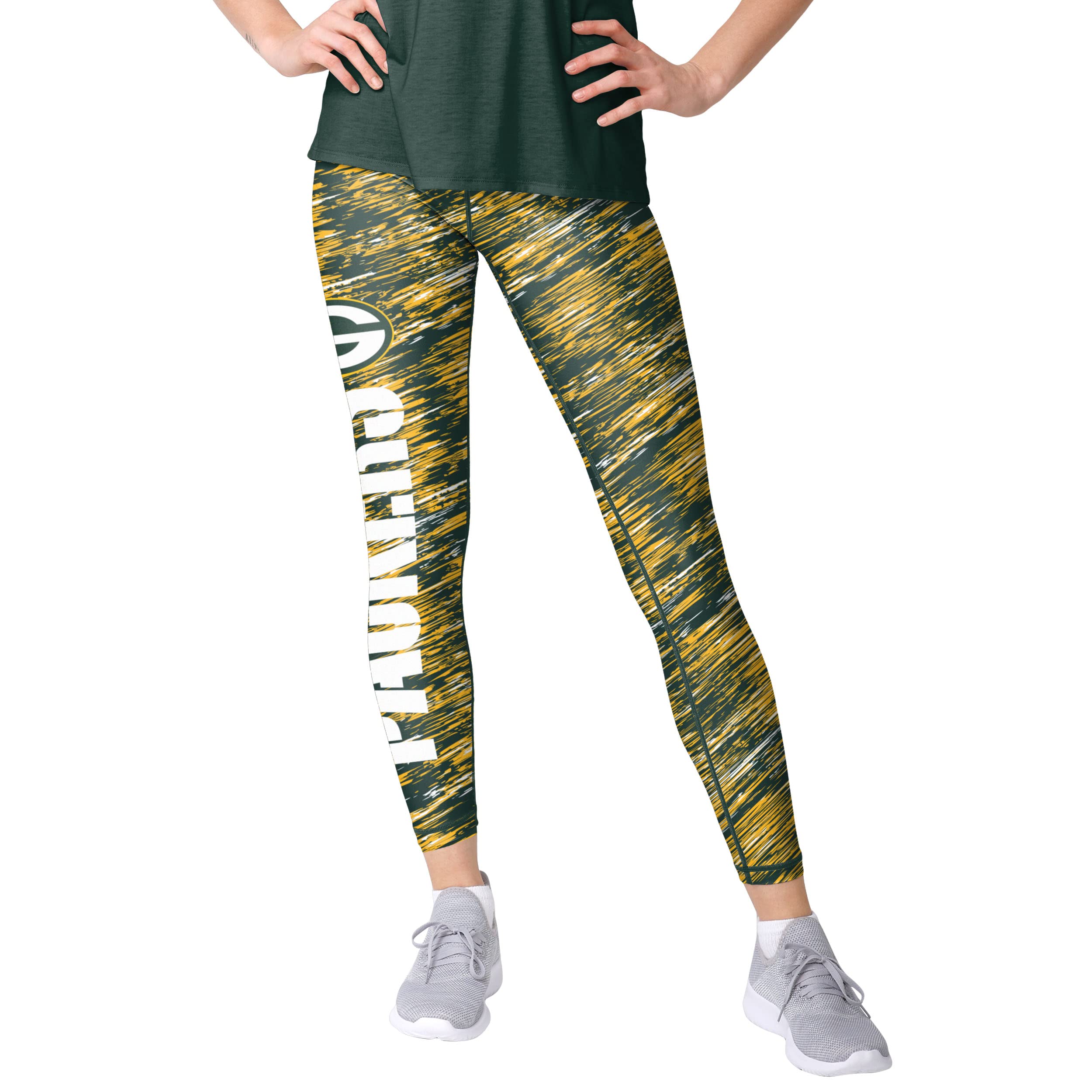 FOCO NFL Green Bay Packers Womens Static Rain Leggings, Team Color, X-Large