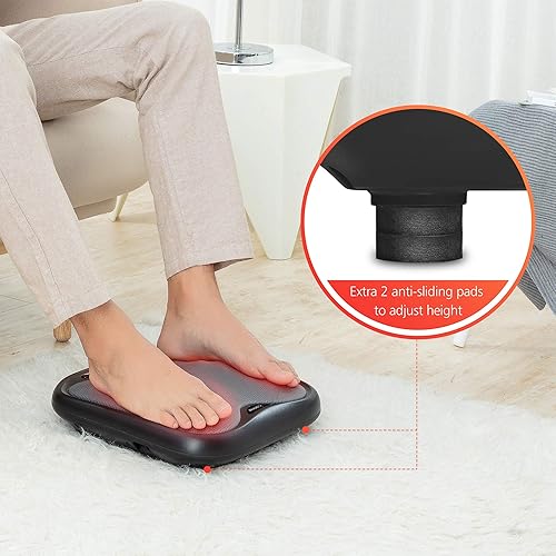 Miniatura 5 de COMFIER Shiatsu - Masajeador de pies con calefacción, masajeador de pies y espalda con calor, calentador de pies calentado, masajeador de pies para