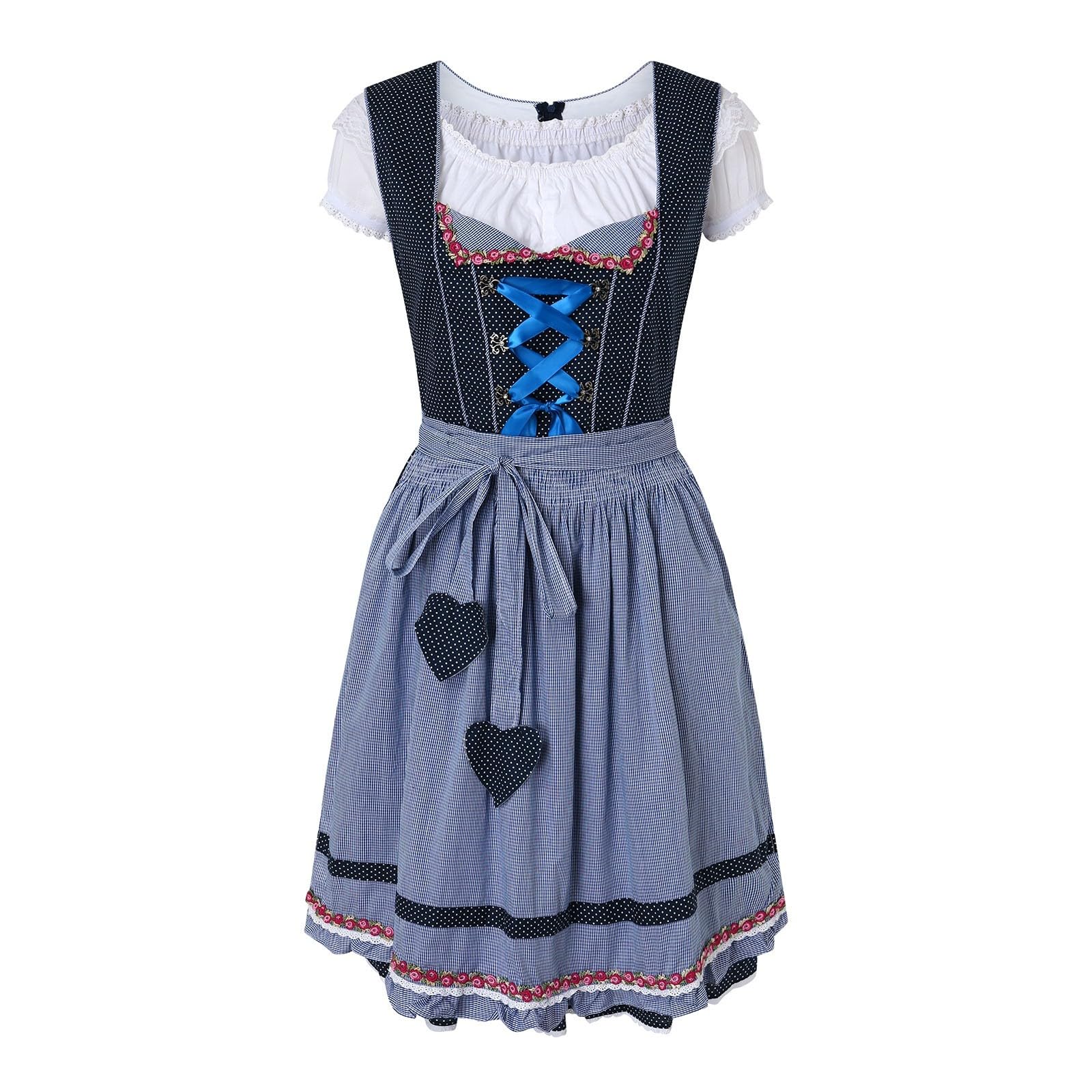 Dirndl Lang Damen Trachtenrock Dirdnl Für Drindl Dirndlkleid Midi Große Größen Dirndle Mini Grosse Grössen Oktoberfest Outfit Dindl 70 cm Übergröße Trachtenkleid Dirnd Modern