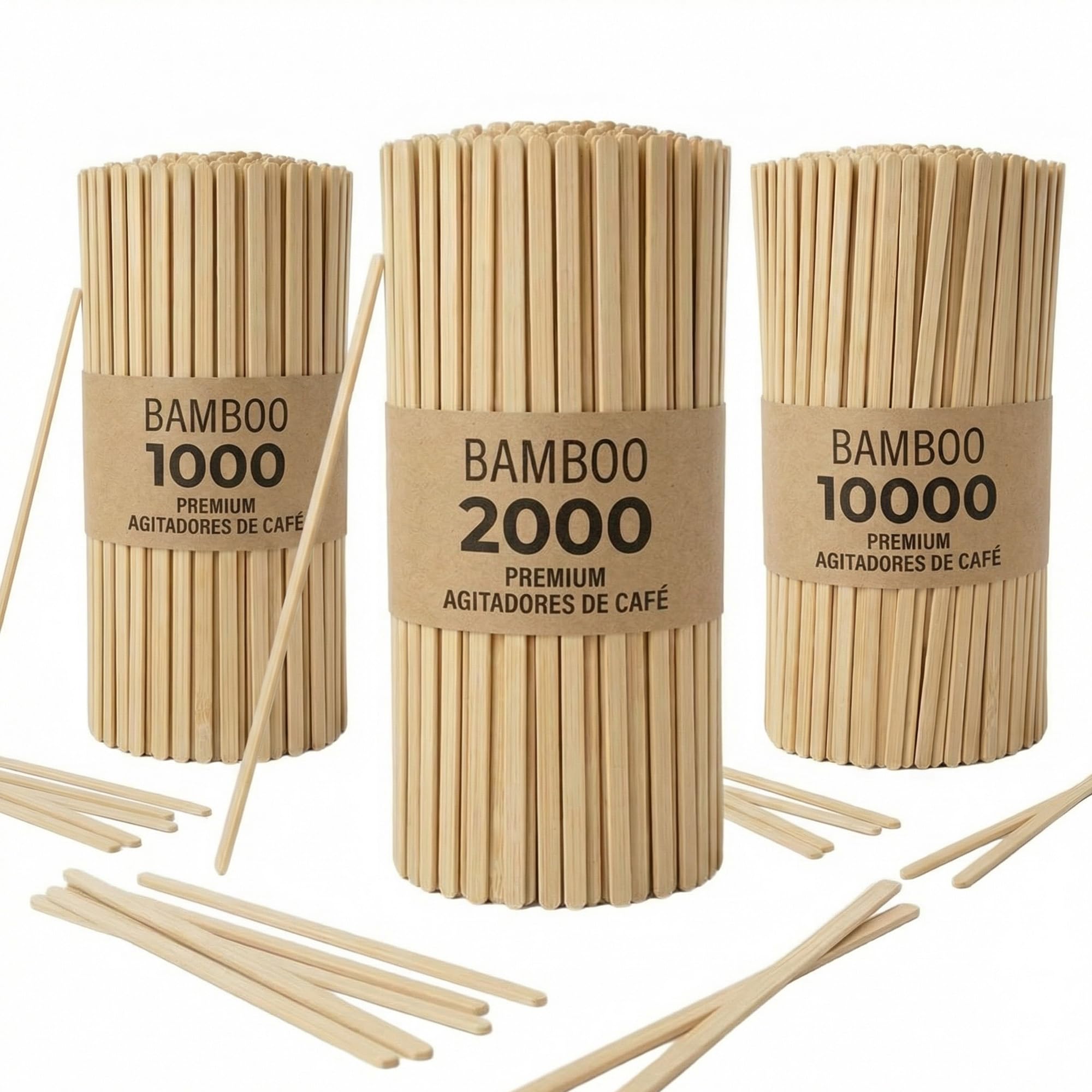 GASTROTOMI Palitos de Madera para Café 1000 Unidades – Palillos Desechables de 14 cm – Paletinas Café Ecológicas Biodegradables – Removedor Café para Oficina y Catering - Cucharas de Bambú desechables — view 2