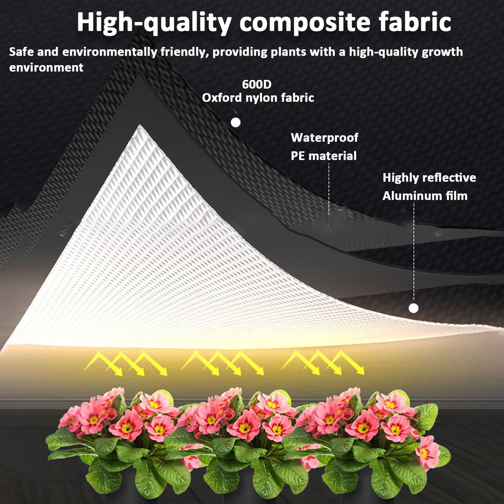 Kit de armario de cultivo inteligente con luz LED, caja de propagación, armario de cultivo, invernadero para plantas de interior,70x70x160cm