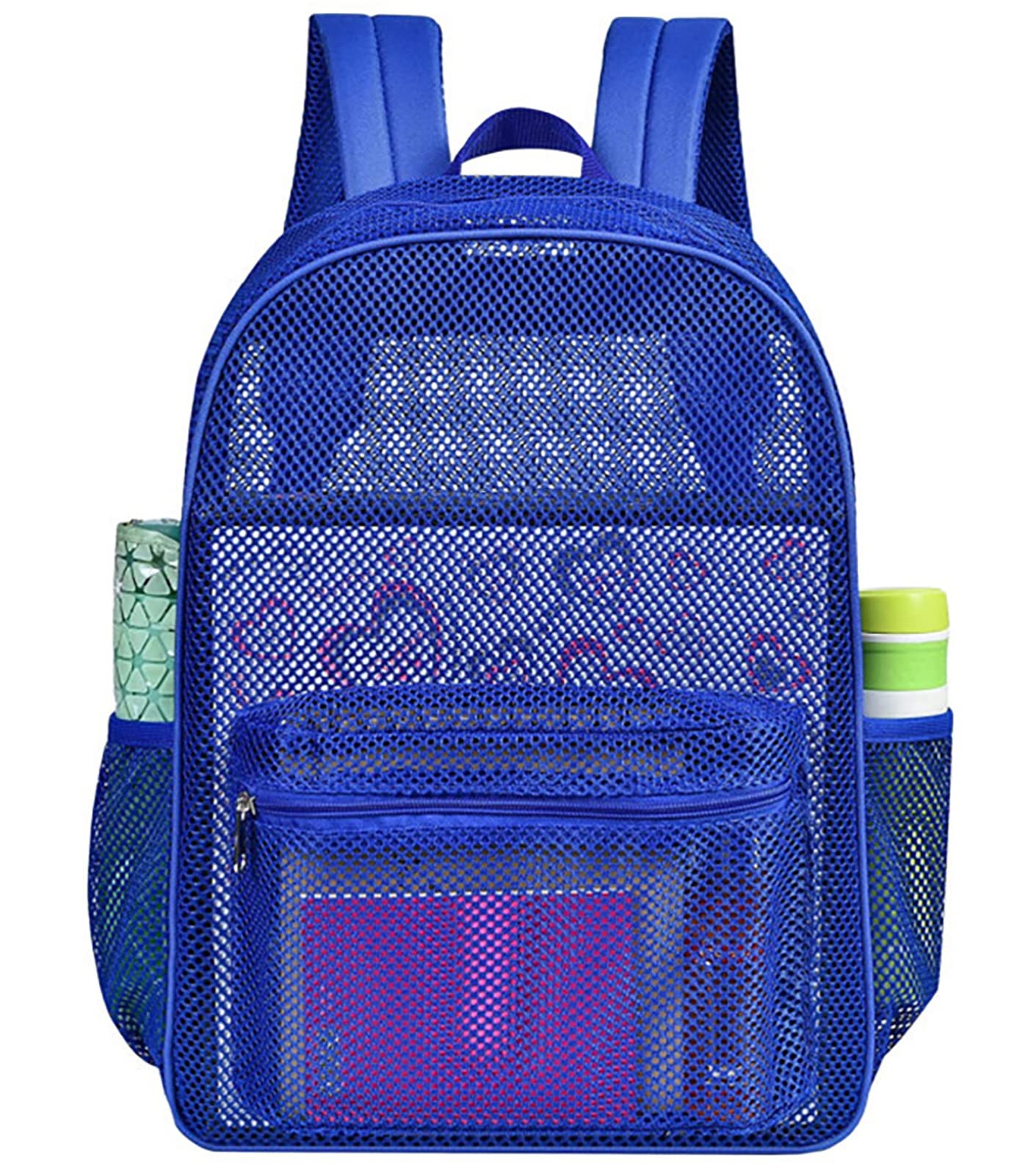 MCWTH Heavy Duty Mesh Backpack, See Through School College Student Mesh Bookbag