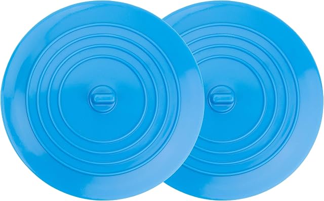 Uniwersalne zatyczki, 2 sztuki, niebieskie, Ø 15 cm, silikonowe zatyczki do umywalki z uchwytem, do odpływu do Ø 120 mm, stoper odpływu do wanny, prysznica, umywalki, zlewozmywaka, 2 szt
