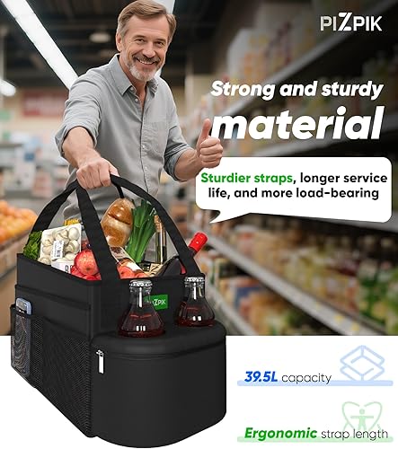 Miniatura 4 de Organizador grande para asiento de automóvil con bolsa enfriadora extraíble para el asiento delantero o trasero para niños y adultos. Versátil para