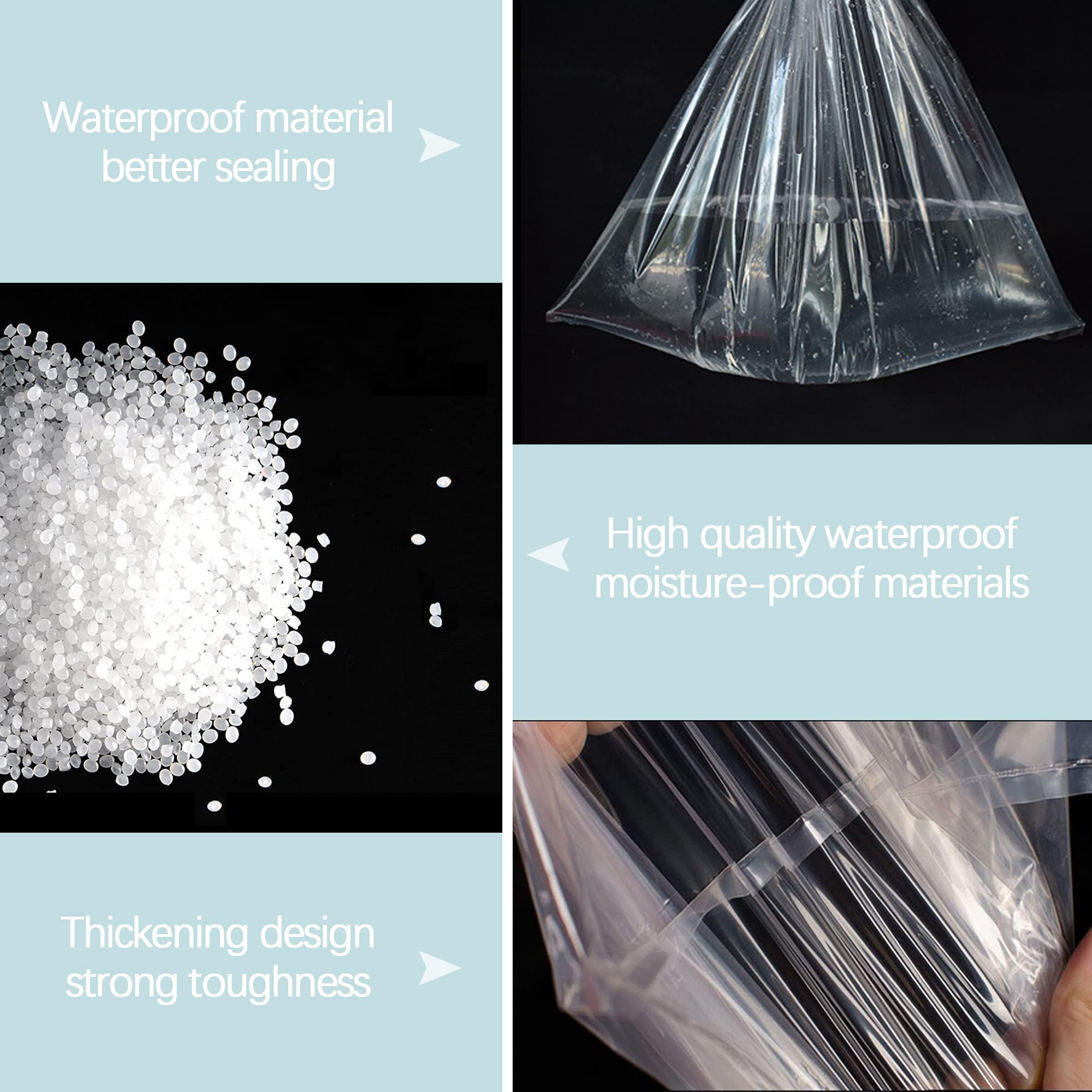 Sac Déménagement Lot De 5 Grands Sacs De Rangement En Plastique Transparent Pour Tapis Jusqu'à 1,8 X 2,7 M, Protège Les Tapis Roulés, Pour Le Déménagement Ou Le Rangement De Tapis D'intérieur