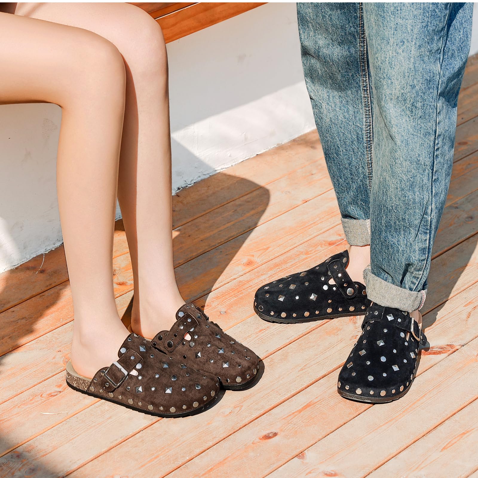 Sabots et Mules Confortables pour Homme et Femme - Chaussures Antidérapantes avec Boucle Réglable pour Intérieur et Extérieur