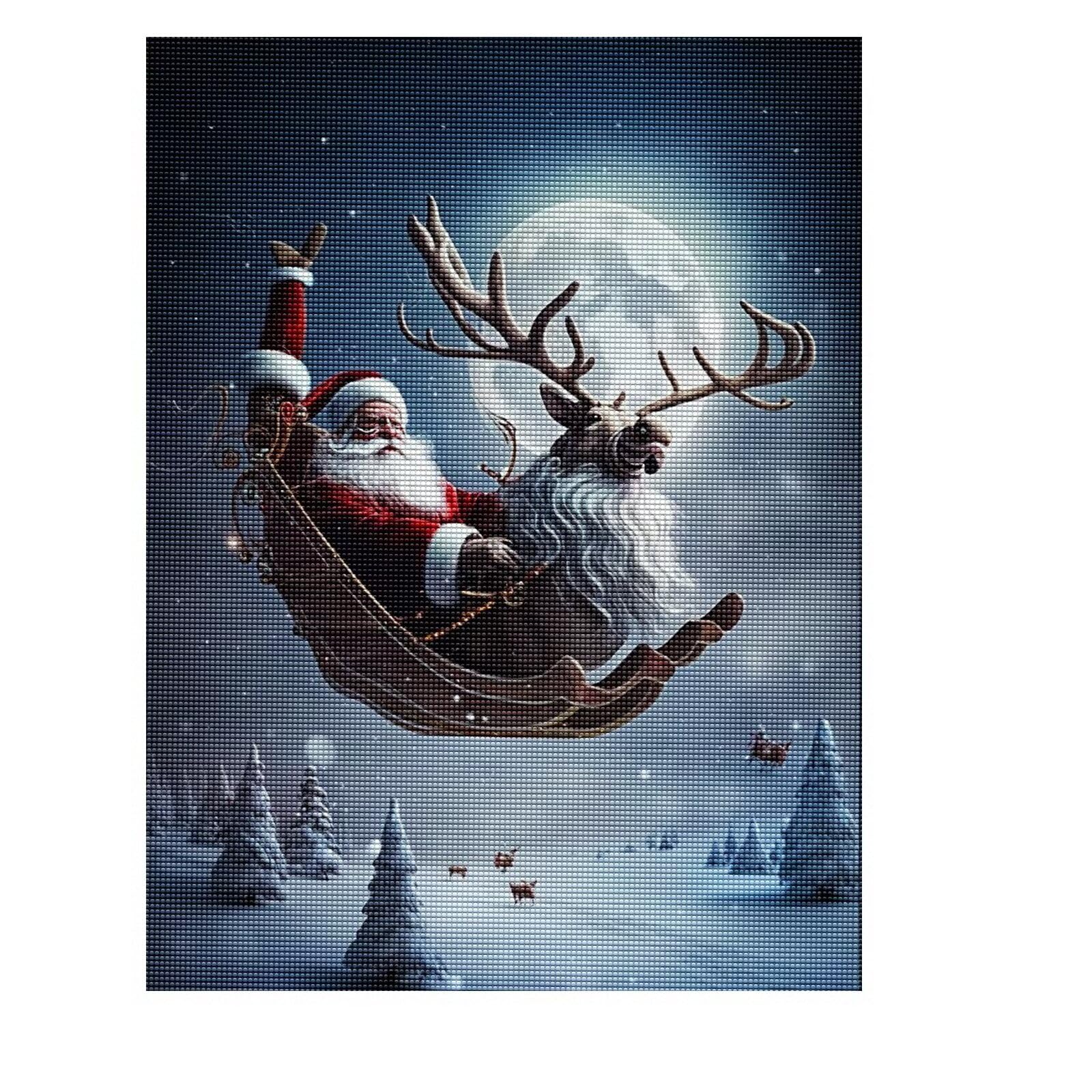 Amazon.com: Diamond Painting Set,Santa Claus Rides A Sled 5d Diy