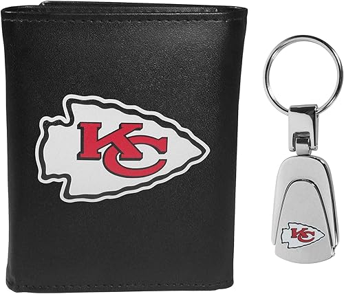 Siskiyou Sports NFL unisex Tri-fold Wallet & Steel Key Chain