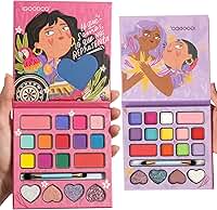 Maquiagem Make Infantil Colorida Cores Vibrantes, brilhante Com Boa Fixação, Completa Paleta 17 Cores Sombras Blush Glitter
