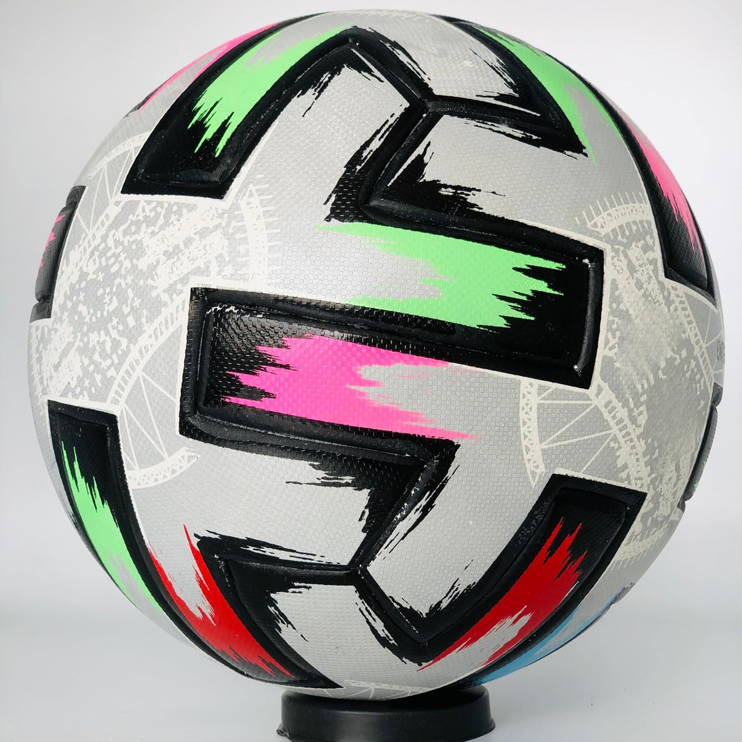 Euro World Cup 2020 Finale Match Famous Football Replica, Thermally Bonded Soccer Ball Official Size 5 Memorabilia Item for Association Lovers and Collector’s