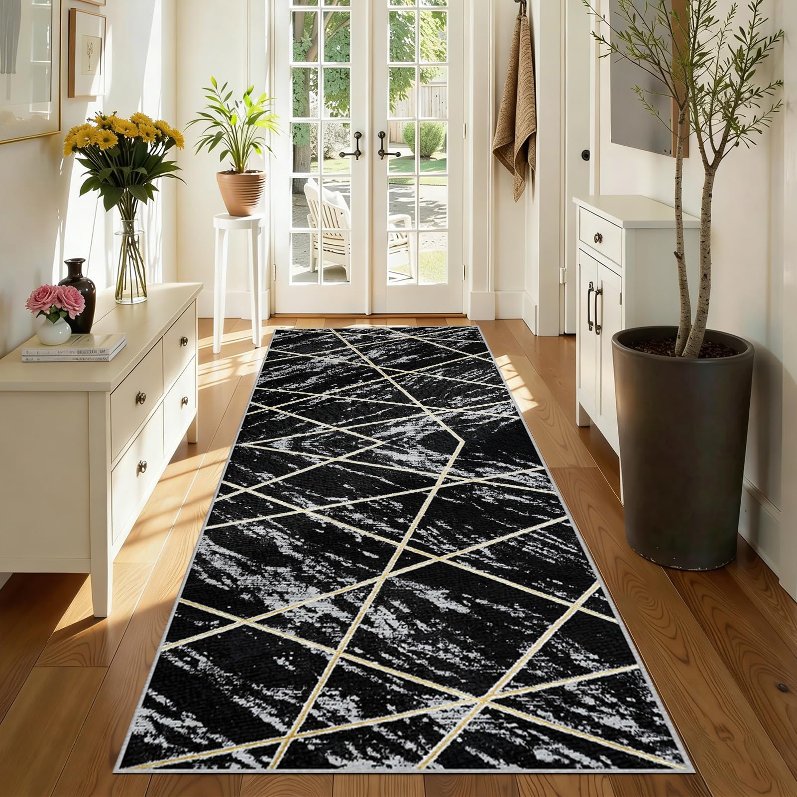 Dywan do przedpokoju Długi antypoślizgowy i nadający się do prania 80 x 180 cm