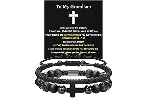 Beaded Cross Bracelets for Boys - Healing Religious Gifts for Teenage Boys