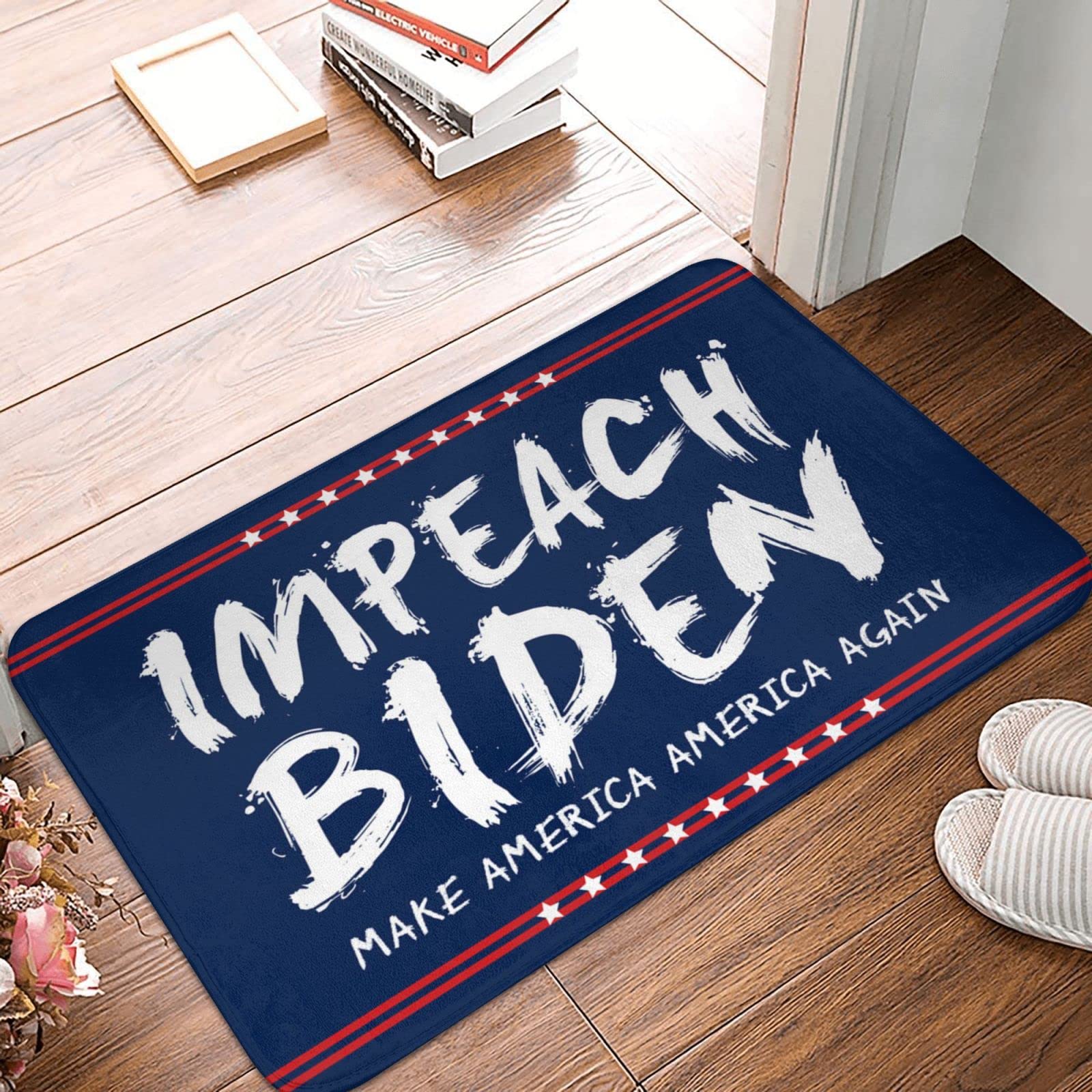 Tapis Funny Sogns Impeach Biden pour personnaliser un sol terne