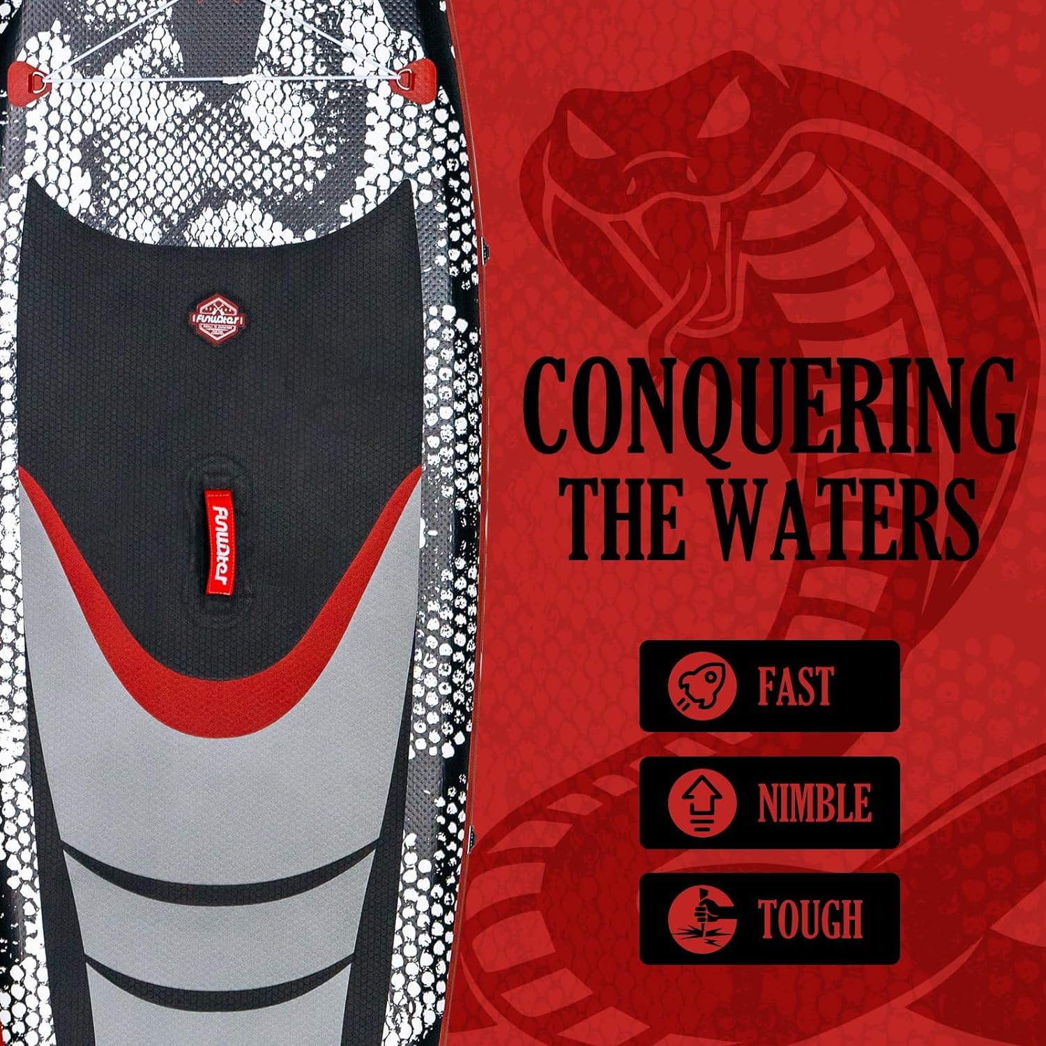 FunWater Tavola SUP Gonfiabile Surf Paddle Board Inflatable, Ultralight SUP per tutti i livelli con Due Accessori Tipo