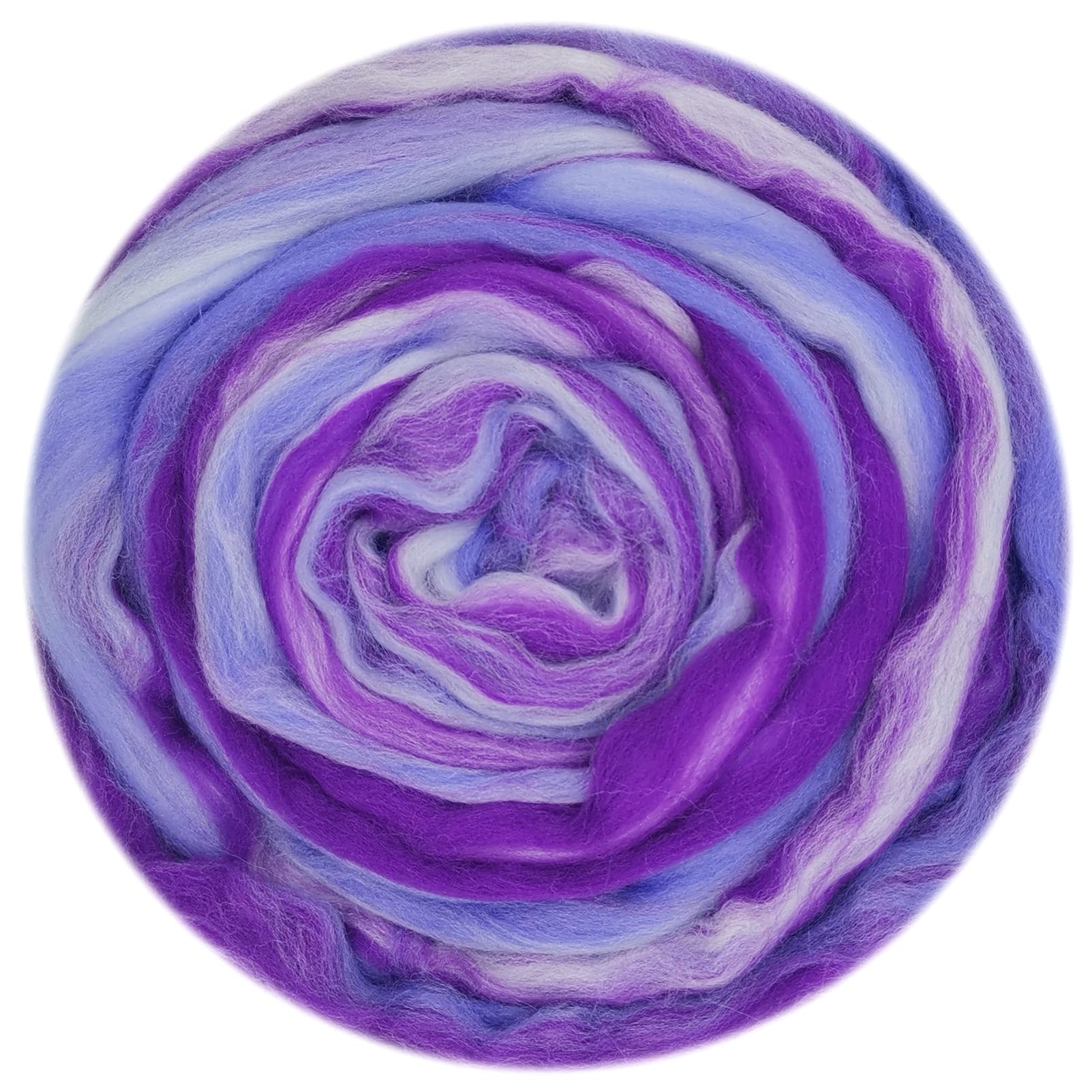 50G Blended Felting Wool - 24 Options for Needle Felting Kit - 19 Microns Fast to Felt (20)