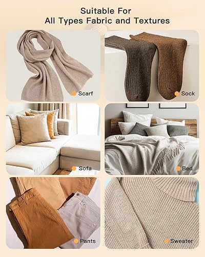 Miniatura 7 de coldSky Rechargeable Fabric Shaver, Lint Shaver with Digital Display, Sweater Shaver with 6-Leaf Blades and Safety Lock, 3-Speeds Defuzzer Remove