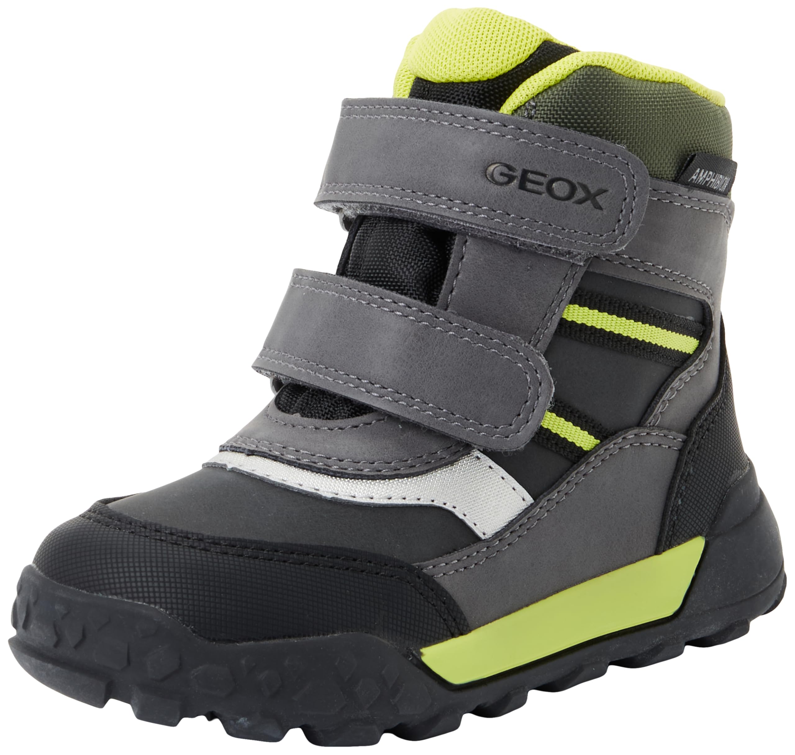 Geox Boys' B Trekkyup Boy B ABX Ankle Boots, Black Fluo Green, 9 UK