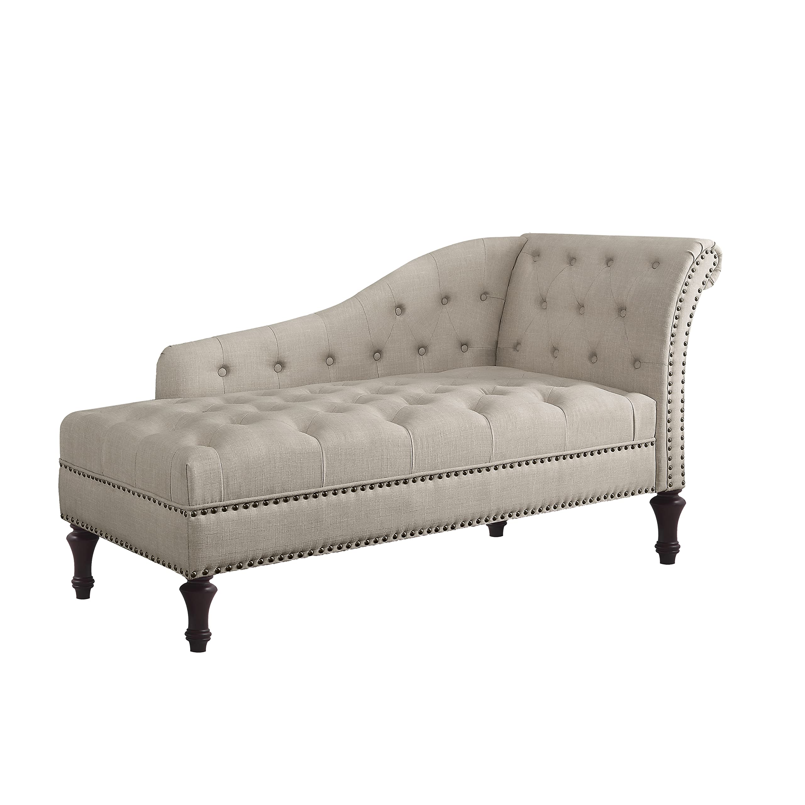 Buy Rosevera Deedee Linen Upholstered Chaise Lounge Chair with Nailhead