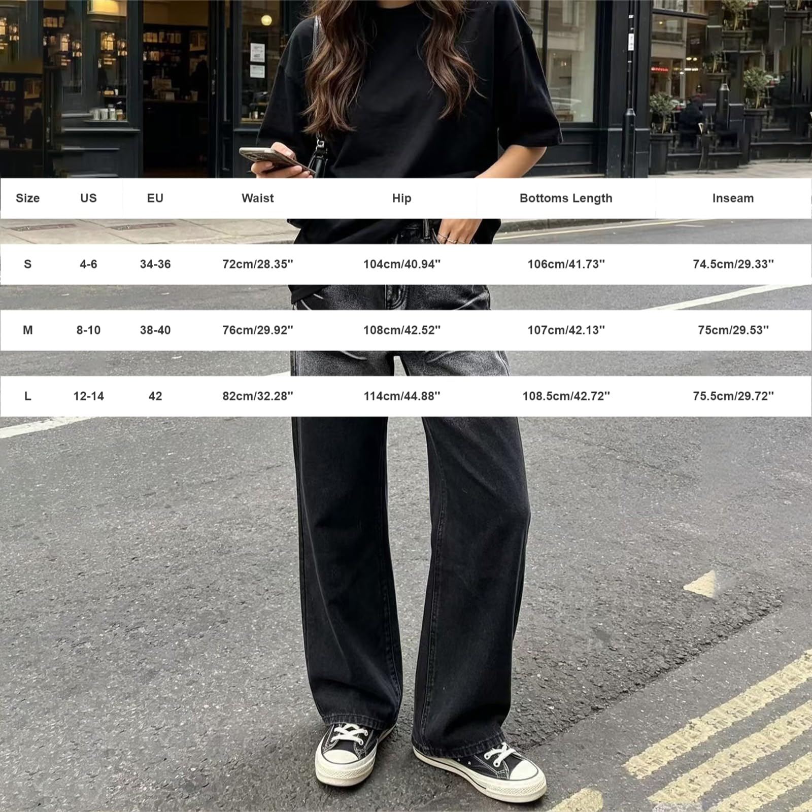 Jeans Donna Larghi Vita Alta Jeans Vita Alta Larghi Leggeri Pantaloni Baggy Curvy Gamba Larga Eleganti Pantaloni Denim Elasticizzati Casual con Tasche Comodi Pants Tempo Libero Moda Basic
