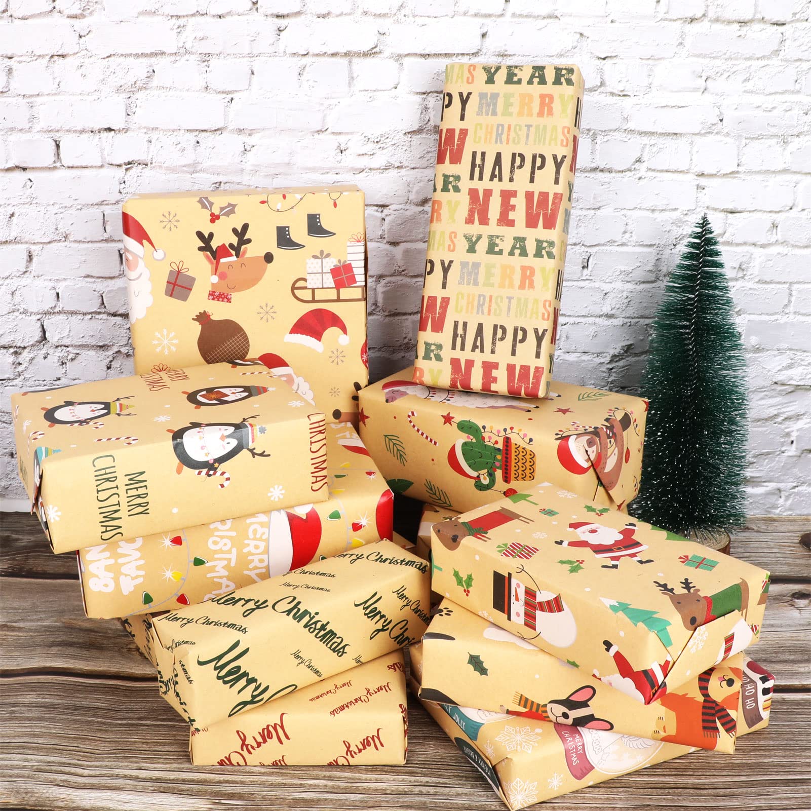 Papel Kraft Blanco Decorativo Rollo De Papel De Regalo Kraft Con Copos De Nieve - 15 Metros Para Regalos Navideños Y Cumpleaños Papel Copos Nieve
