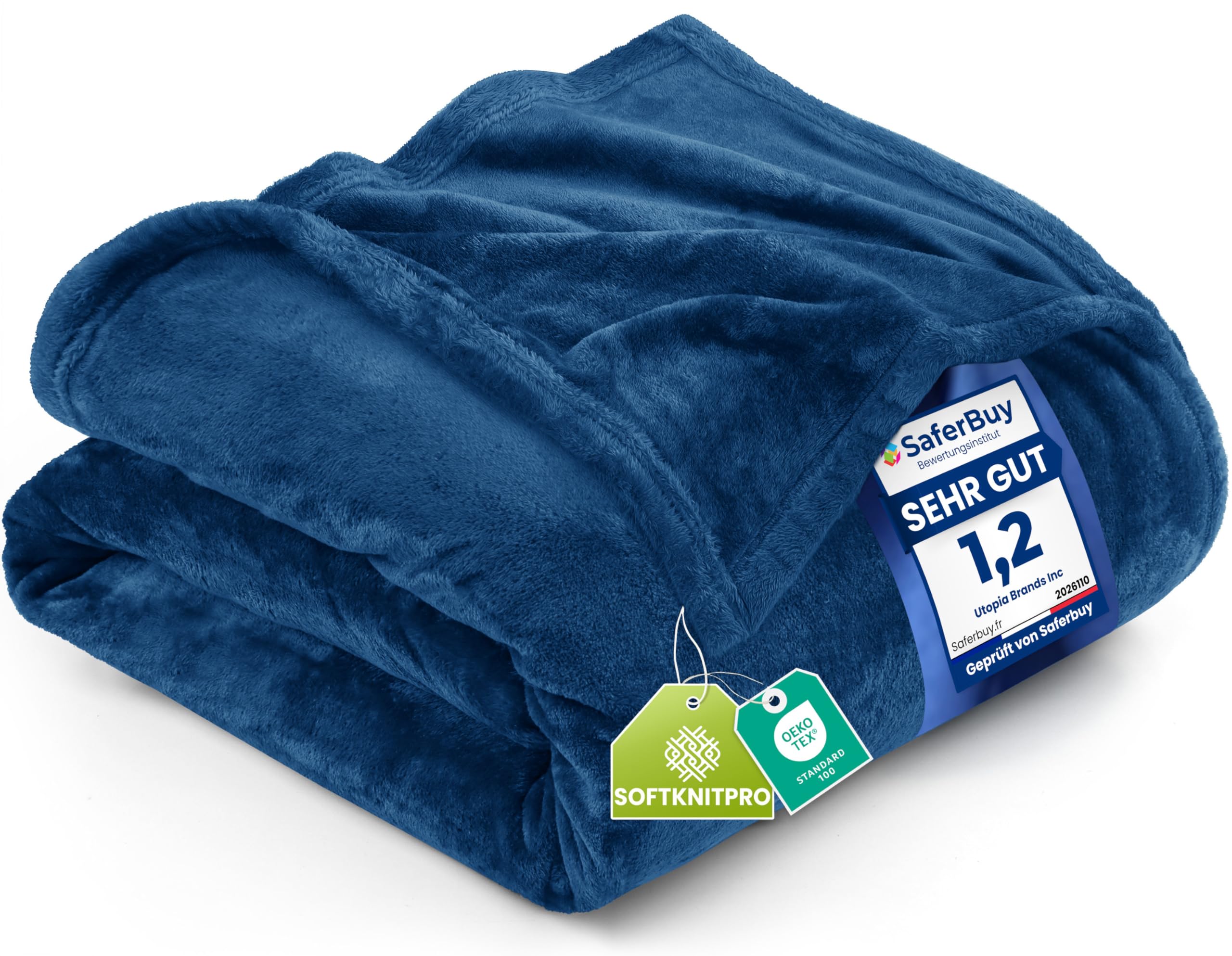 Utopia Bedding Kuscheldecke flauschig Fleecedecke leichte, Warm Decke, Weich und atmungsaktive Blanket, sofadecke und Couchdecke